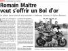 Article avant Bol d'Or 2014 la presse de Vesoul avec Romain Maitre